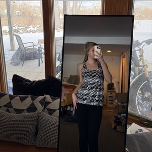 Material Girl Black and White Tank Top